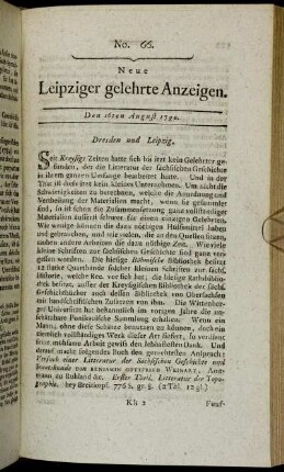 No. 66. Den 16ten August 1790.