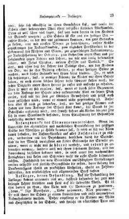 Anfänger, deren Behandlung