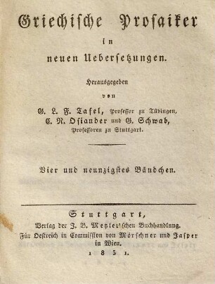 Xenophon's von Athen Werke, 12 : Abth. 3. Von der Jagd. Briefe