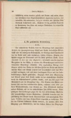 A. Die geschichtliche Entwickelung.