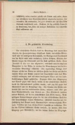 A. Die geschichtliche Entwickelung.