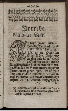 Vorrede. Geneigter Leser!