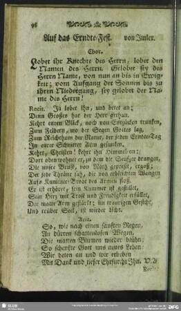 Auf das Erndte-Fest