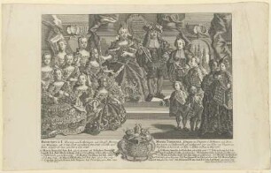 Gruppenbildnis des Franciscus I und der Maria Theresia mit 13 Kindern