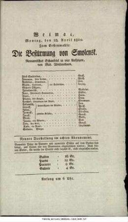 Die Bestürmung von Smolensk