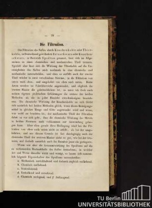 Kapitel 1. Die Filtration.