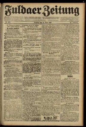 Ausgabe vom Montag, den 04. Juni 1917.