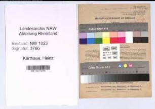 Entnazifizierung Heinz Karthaus , geb. 27.10.1912 (Prokurist)