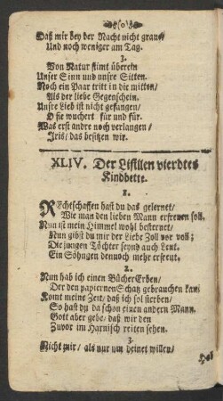XLIV. Der Lisillen vierdtes Kindbette