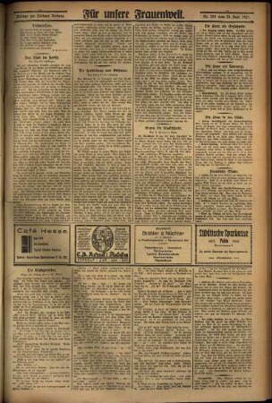 Dritte Ausgabe vom Sonntag, den 25. September 1927.