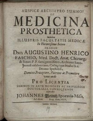 De Medicina Prosthetica