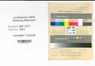 Entnazifizierung Freimuth Letmathe , geb. 10.04.1915 (Polizist)