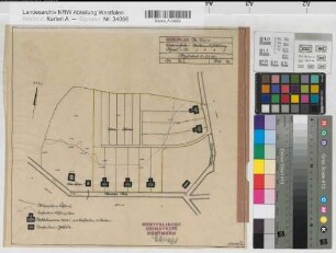 Ahaus (Ahaus) Stadtrandsiedlung Lageplan 1932 1 : 1000 33 x 35 Zeichnung Westfälische Heimstätte Dortmund Wohnungsgesellschaft Münsterland