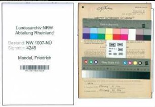 Entnazifizierung Friedrich Mendel , geb. 12.04.1891 (Schlosser)
