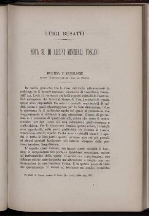 Nota Su Di Alcuni Minerali Toscani