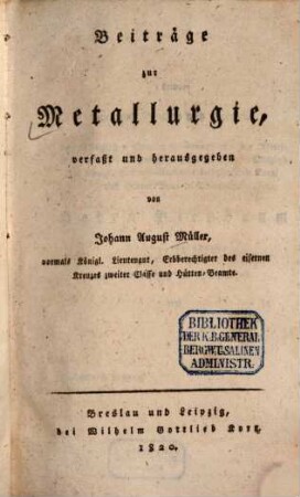 Beiträge zur Metallurgie
