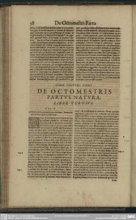 De Octomestris Partus Natura. Liber Tertius