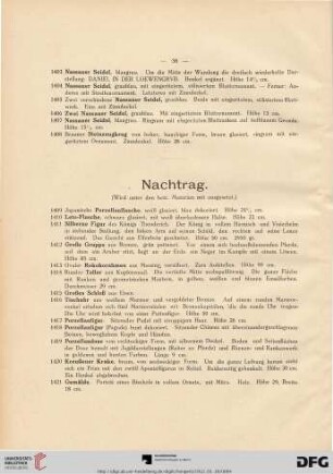 Nachtrag (Nr. 1409-1421)