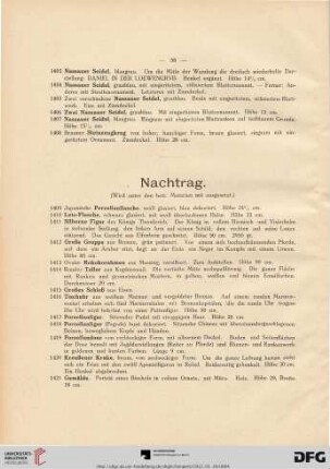 Nachtrag (Nr. 1409-1421)