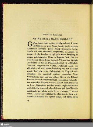 Drittes Kapitel: Meine Reise Nach England