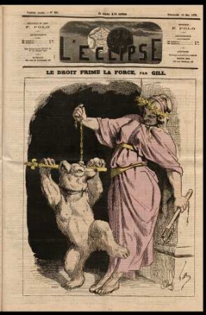 Le droit prime la force, par Gill