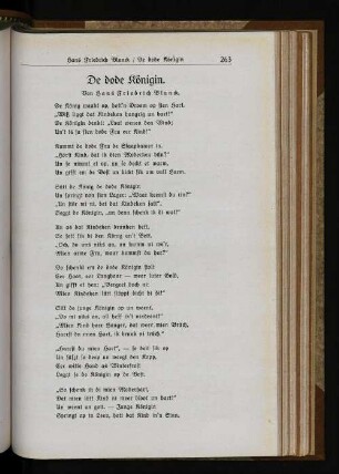 De dode Königin.
