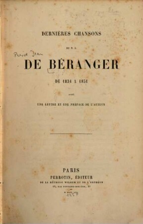 Oeuvres complètes de P. J. de Béranger, 3