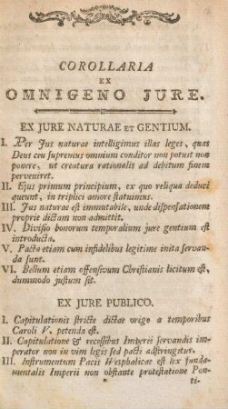 Corollaria ex omnigeno jure.