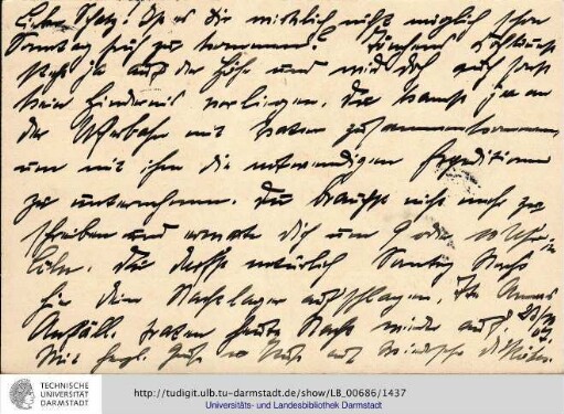 Postkarte vom 23.11.1907