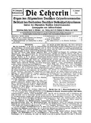 Bericht über die 1. Generalversammlung des Provinzial-Vereins brandenburgischer Lehrerinnen