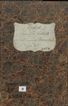 Kirchenbuchduplikat der evangelischen Gemeinde Lübbecke, Kreis Lübbecke (GHTK 1827) (Gemeinde: Evangelische Gemeinde Lübbecke)