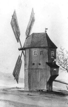 Obercunnersdorf. Rothemühle, Aquarell, Ausschnitt (Besitzer Willi Wolf, Obercunnersdorf)