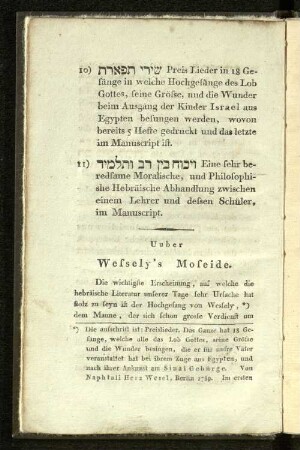 Uuber Wessely's Moseide.