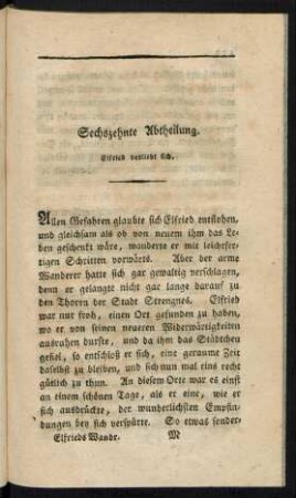 Sechszehnte Abtheilung. Elfried verliebt sich