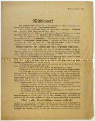 Flugblatt des Volksverlages zur wirtschaftlichen Lage Deutschlands
