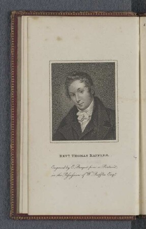Rev. Thomas Raffles. : Engraved by E. Bocquet from a Portraits in the Possession of W. Raffles Esq.