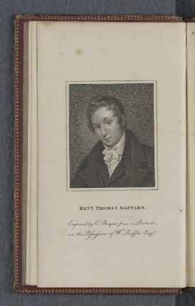 Rev. Thomas Raffles. : Engraved by E. Bocquet from a Portraits in the Possession of W. Raffles Esq.