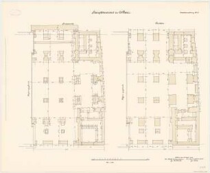 Hauptsteueramt, Koblenz: Grundriss Fundamente, Bankette 1:100