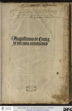 Augustinus de civitate dei cum commento.