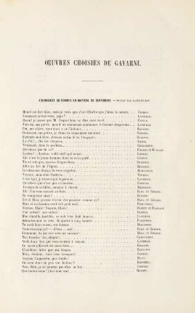 Oeuvres Choisies De Gavarni