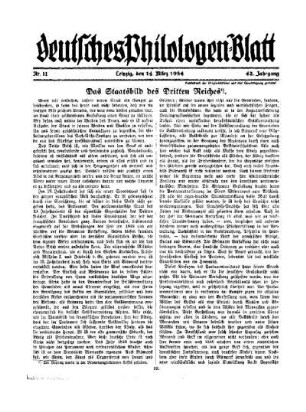 Das Staatsbild des Dritten Reiches