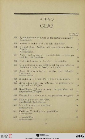 Glas (Nr. 498-542)