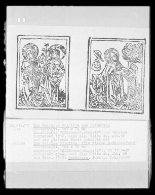 Die heilige Brigitta und die Heilige Katharina und & Die heilige Brigitta ihre Vision aufschreibend