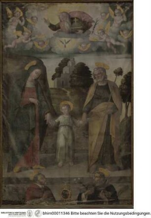 Die Heilige Familie mit Gottvater und Heiligen