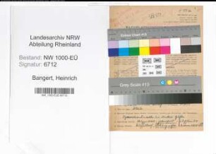 Entnazifizierung Heinrich Bangert, geb. 03.02.1904 (Schmied)