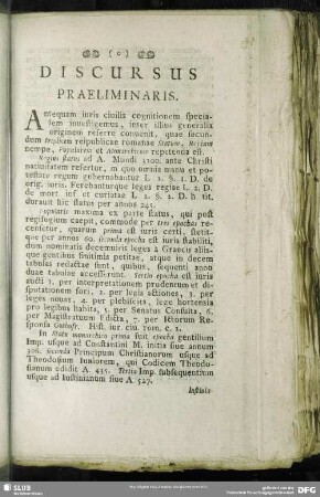 Discursus Praeliminaris