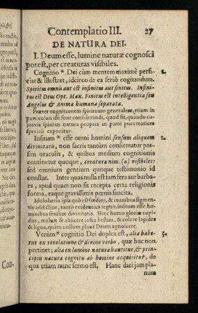 27-39, Contemplatio III. De Natura Dei