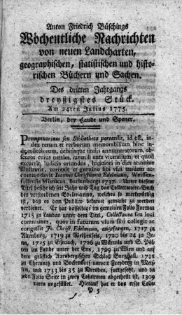 Dreyßigstes Stück