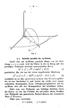 § 4. Schnitte parallel der xy-Ebene.