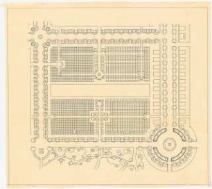Friedhof, Wanne: Belegungsplan Grundriss 1:250